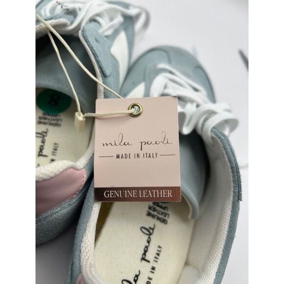 Mila Paoli Fashion Sneakers Women's Size 8 Blue Suede Made in Italy NEW - Picture 8 of 9